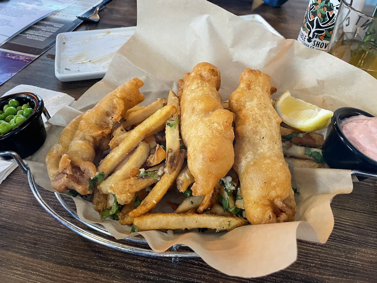 Halibut fish and chips