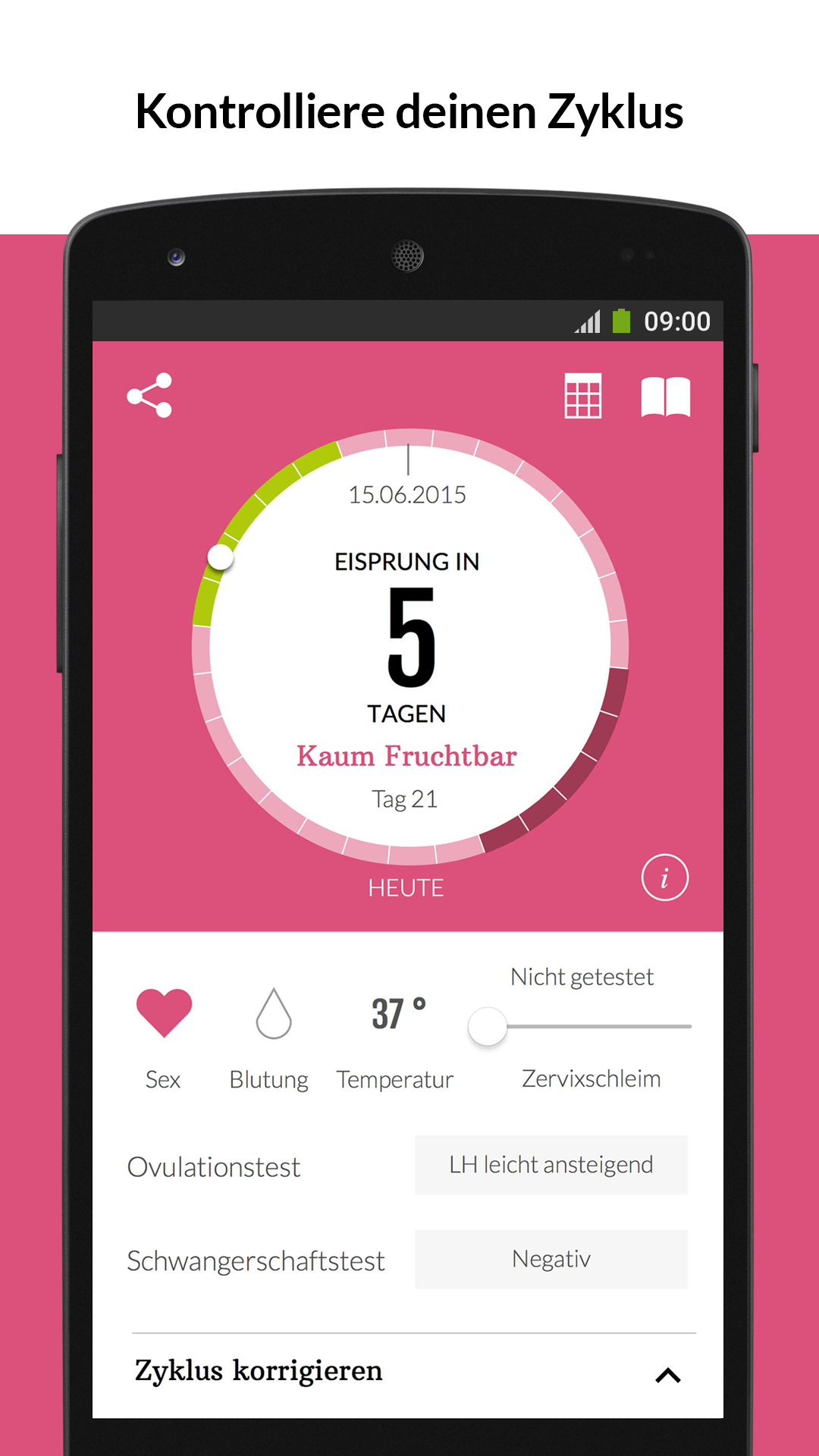 Android application Zyklus-Kalender von ELTERN screenshort