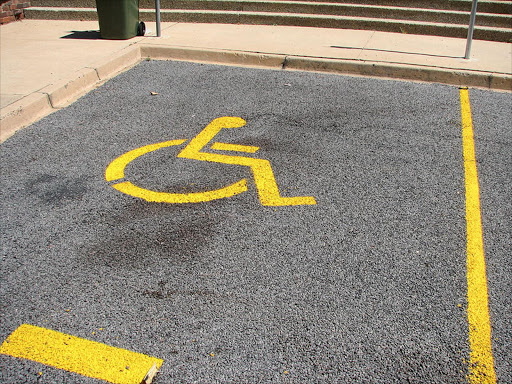 Disabled parking bay. File photo