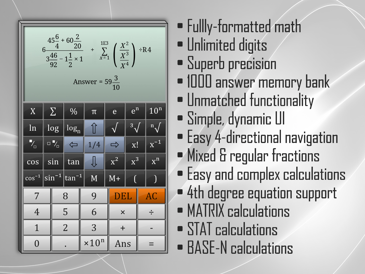 Android application Full Scientific Calculator screenshort