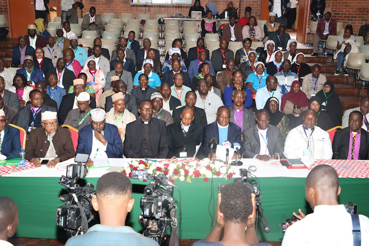 Members of the National Council of Churches in Kenya (NCCK) during the 4th National Dialogue Conference at Ufungamano House on May 1, 2024.
