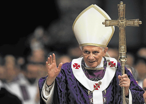 Pope Benedict XVI attends Ash Wednesday Mass, his last Mass before leaving office at the end of February