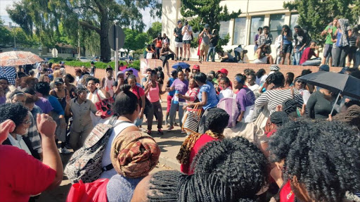 Some support staff members have joined the students in the #RUreferencelist protest @HeraldPE