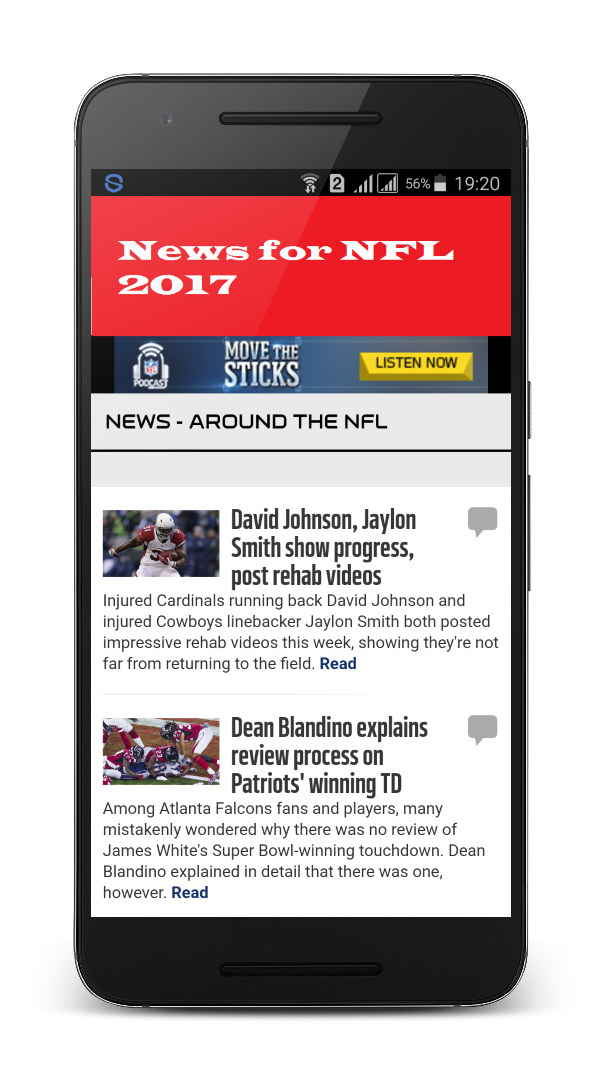 Android application News for NFL 2017 screenshort