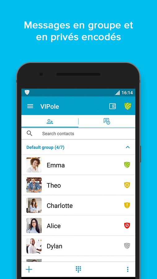 Android application VIPole Secure Messenger screenshort
