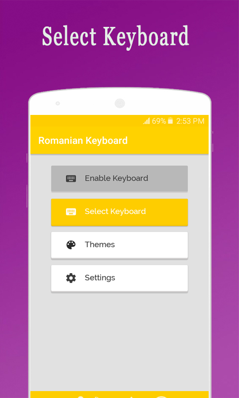Android application Romanian Keyboard screenshort
