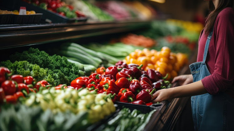 Organic produce in a shop. Picture: 123RF/generated by AI