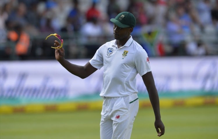 Kagiso Rabada of South Africa during day 4 of the 1st Sunfoil Test match between South Africa and India at PPC Newlands on January 08, 2018 in Cape Town, South Africa.