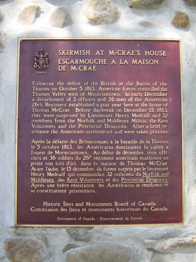 Following the defeat of the British at the Battle of the Thames on October 5, 1813, American forces controlled the Thames Valley west of Moraviantown. In early December a detachment of 3 officers...