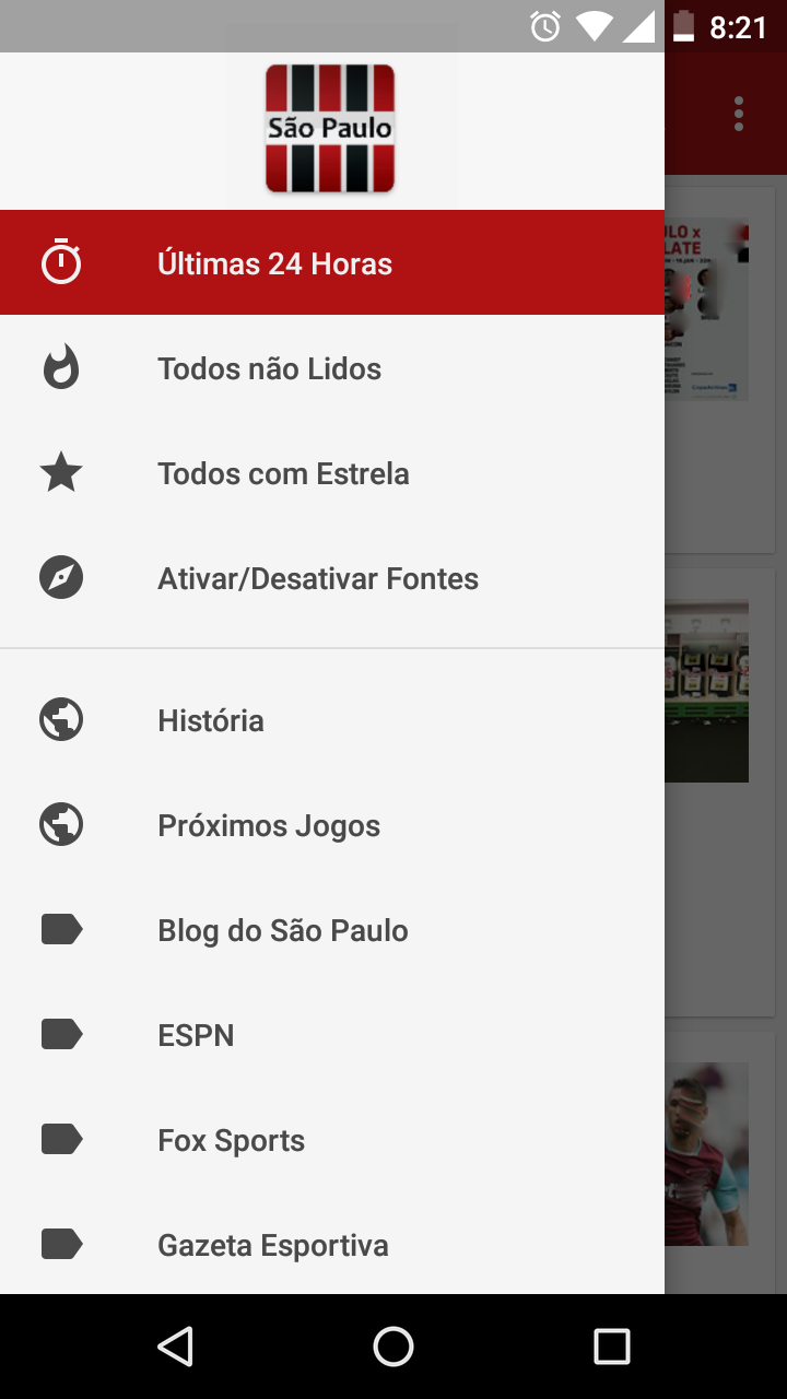 Android application Notícias do São Paulo SPFC screenshort