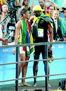 Usain Bolt of Jamaica will be backing   friend Wayde van Niekerk this weekend.  /Xavier Laine/Getty Images