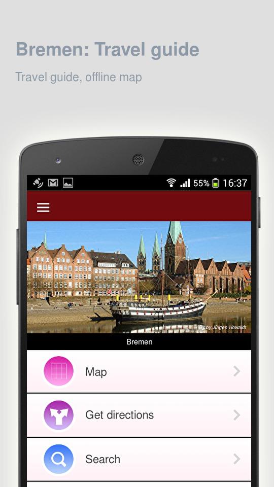 Android application Bremen: Offline travel guide screenshort