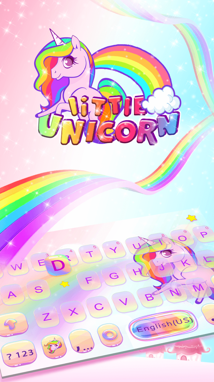 Android application Little Unicorn Qwerty Keyboard screenshort