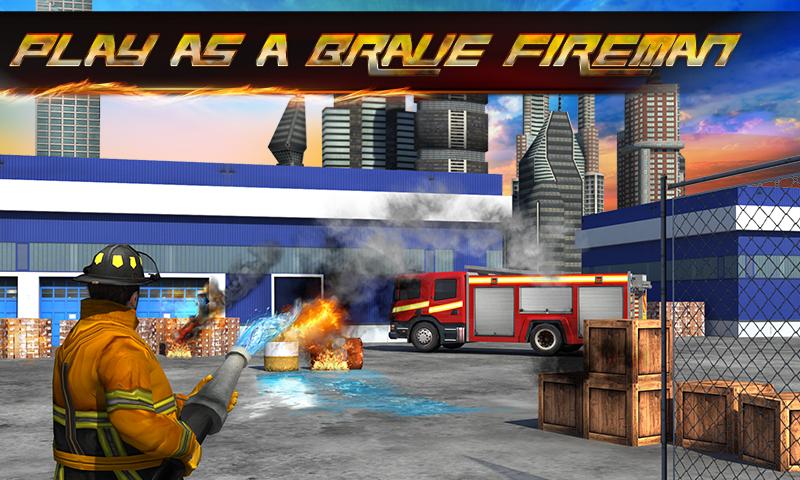 Android application Firefighter 3D: The City Hero screenshort