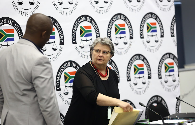 Former public enterprises minister Barbara Hogan at the state capture inquiry in Parktown, Johannesburg, on November 14 2018.