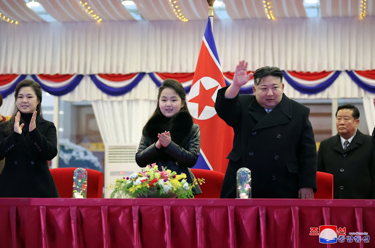 North Korean leader Kim Jong Un attends the 2024 New Year's Grand Performance at the May 1st Stadium in Pyongyang, North Korea, in this picture released by the Korean Central News Agency on January 1 2024. Picture: KCNA via REUTERS