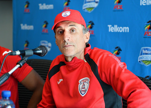 Giovanni Solinas of Free State Stars during the press conference after the Telkom Knockout semi-final match between Cape Town City FC and Free State Stars at Athlone Stadium on November 26, 2016 in Cape Town, South Africa.