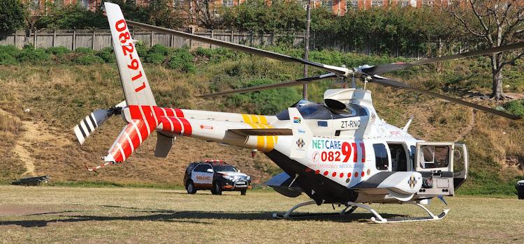 A security officer was airlifted to hospital after he was shot during an armed robbery in KwaDabeka.