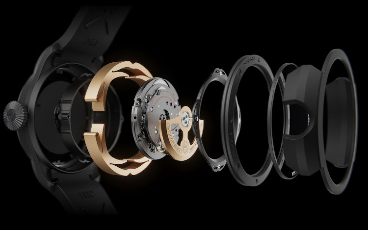 The inner workings of the Big Pilot's Watch Shock Absorber XPL.