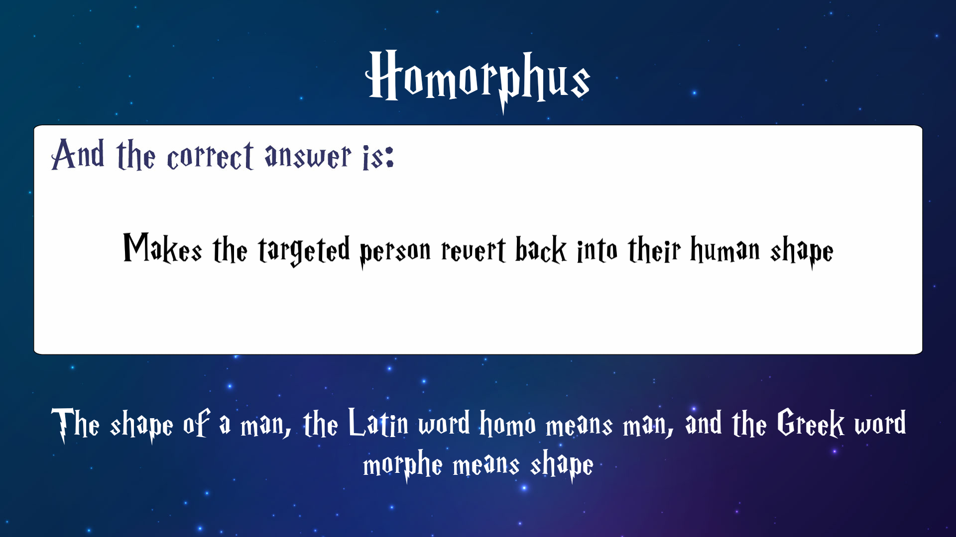 Android application Trivia for Harry Potter Spells screenshort