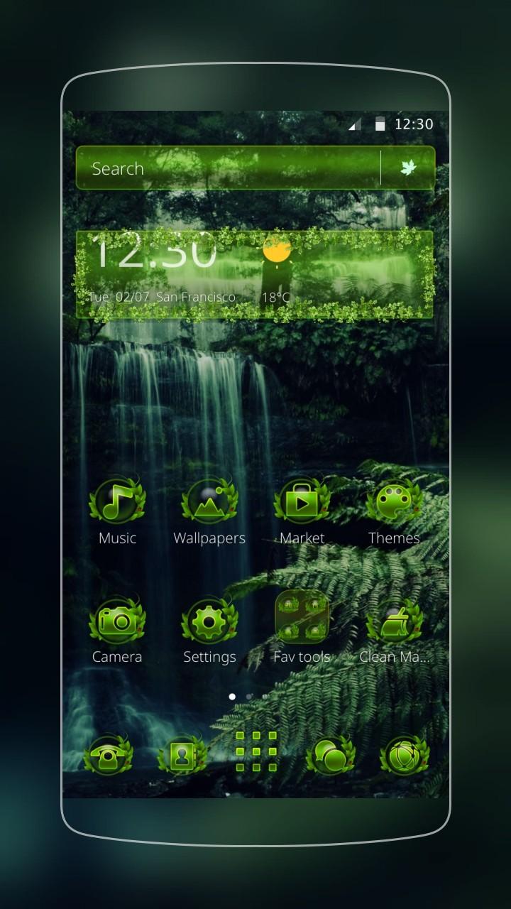 Android application Green Waterfall screenshort