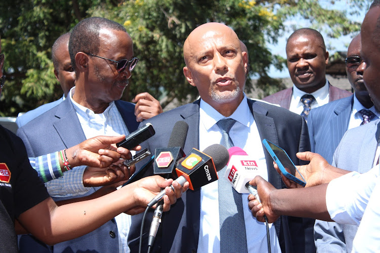 EACC CEO Twalib Mbarak during a press briefing in Murang'a County on December 8, 2023.