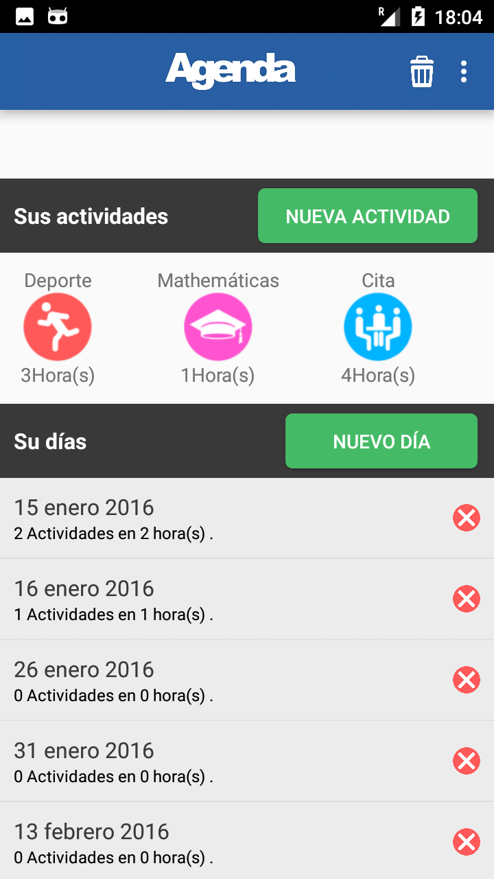 Android application Agenda Planner Organizer screenshort