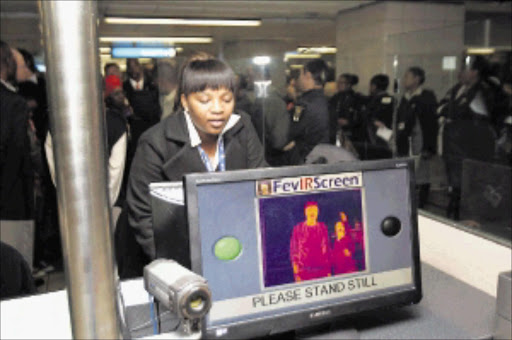 WATCHING OVER YOU: The new integrated security system will verify travellers' details. Pic. Veli Nhlapo. 28/04/30110. © Sowetan.