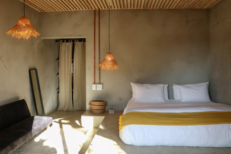 Decor in the rooms at Farmhouse58 is clean and minimalistic.