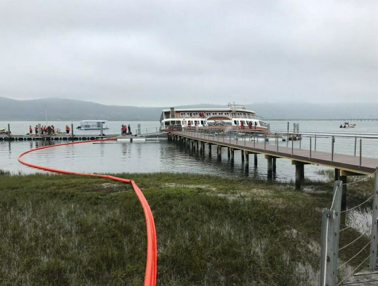 Work is under way to get Knysna's floating restaurant back on even keel