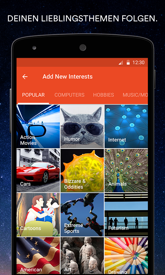 Android application StumbleUpon screenshort