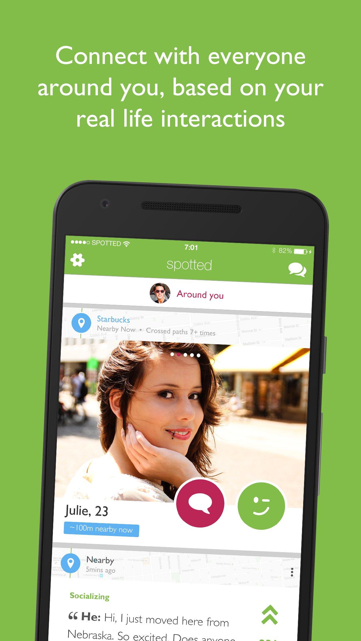 Android application Spotted - meet, chat, date screenshort