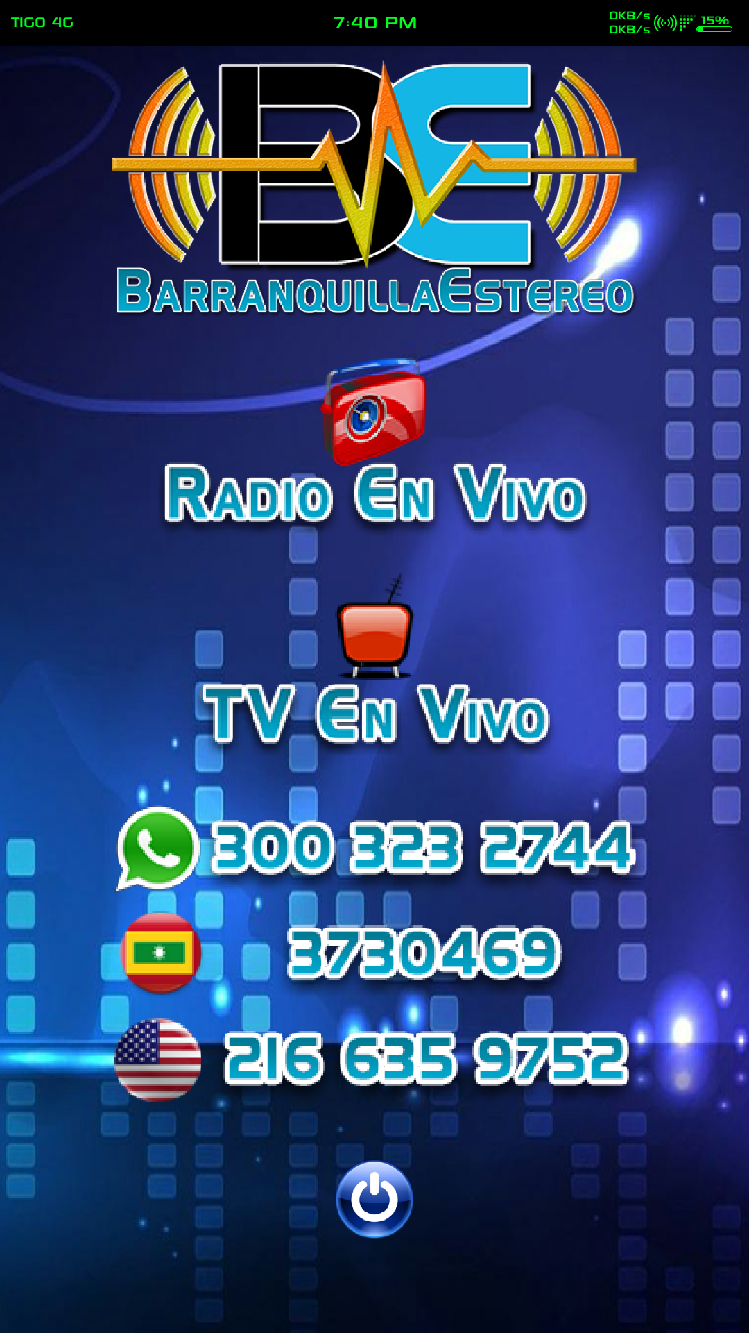 Android application Barranquilla Estereo TV screenshort