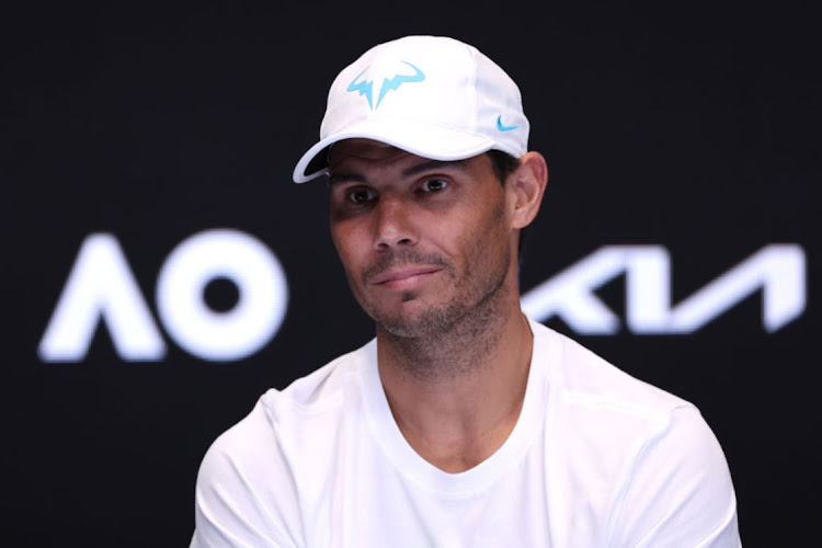 Rafael Nadal of Spain speaks to the media in Melbourne, Australia. Picture: CAMERON SPENCER/GETTY IMAGES