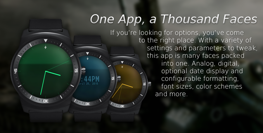 Android application Pip-Boy 3000 Watch Face screenshort