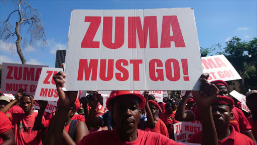 Julius Malema said his Economic Freedom Fighters (EFF) members are not going anywhere until President Jacob Zuma is out of office. Picture Credit: Abigail Javier