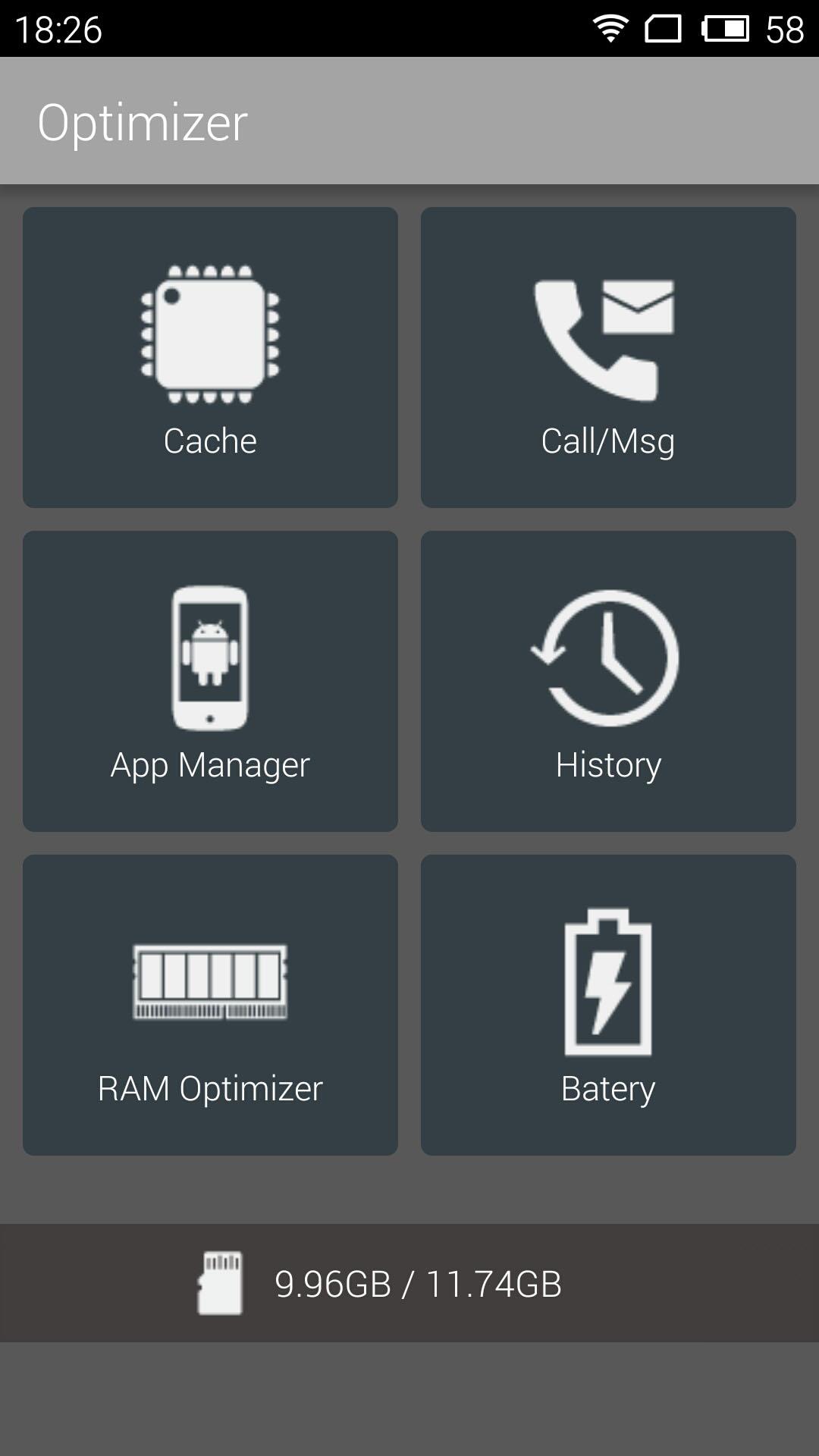Android application Optimizer PRO screenshort