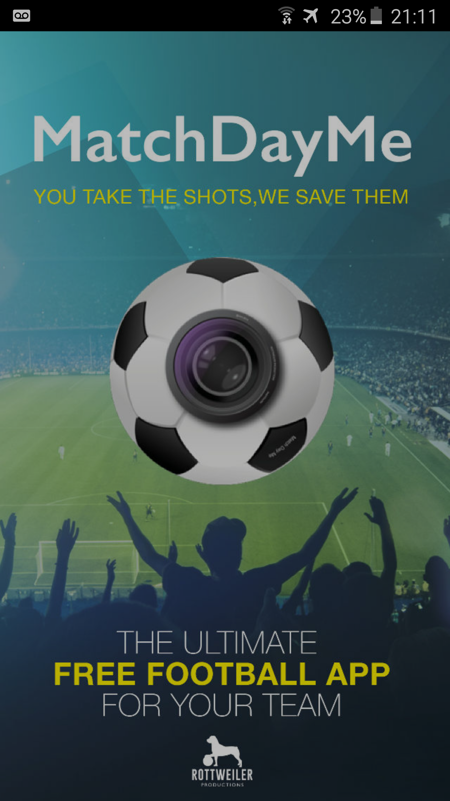 Android application MatchDayMe screenshort