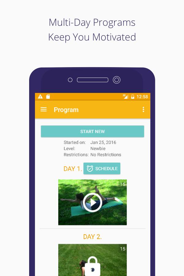 Android application yogatailor - yoga &amp; meditation screenshort