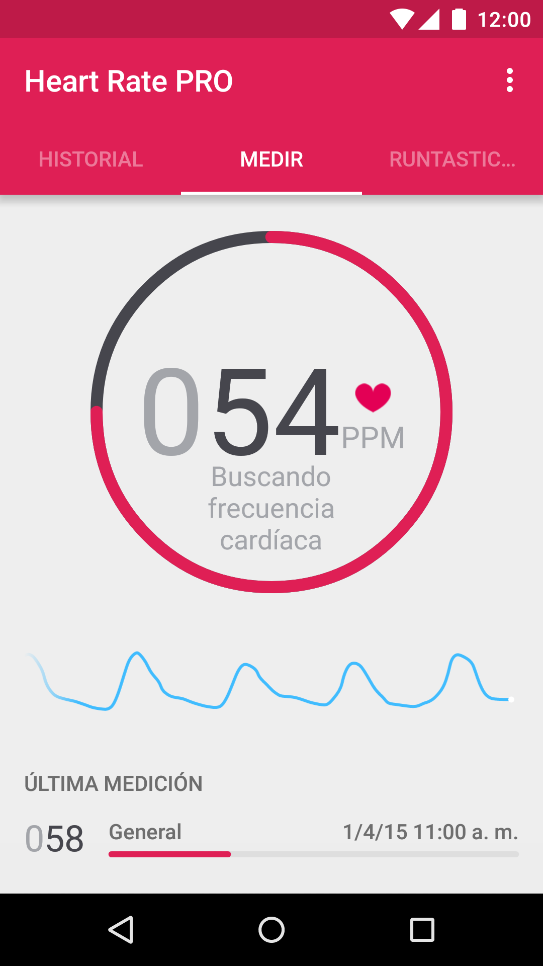 Android application Runtastic Heart Rate PRO screenshort