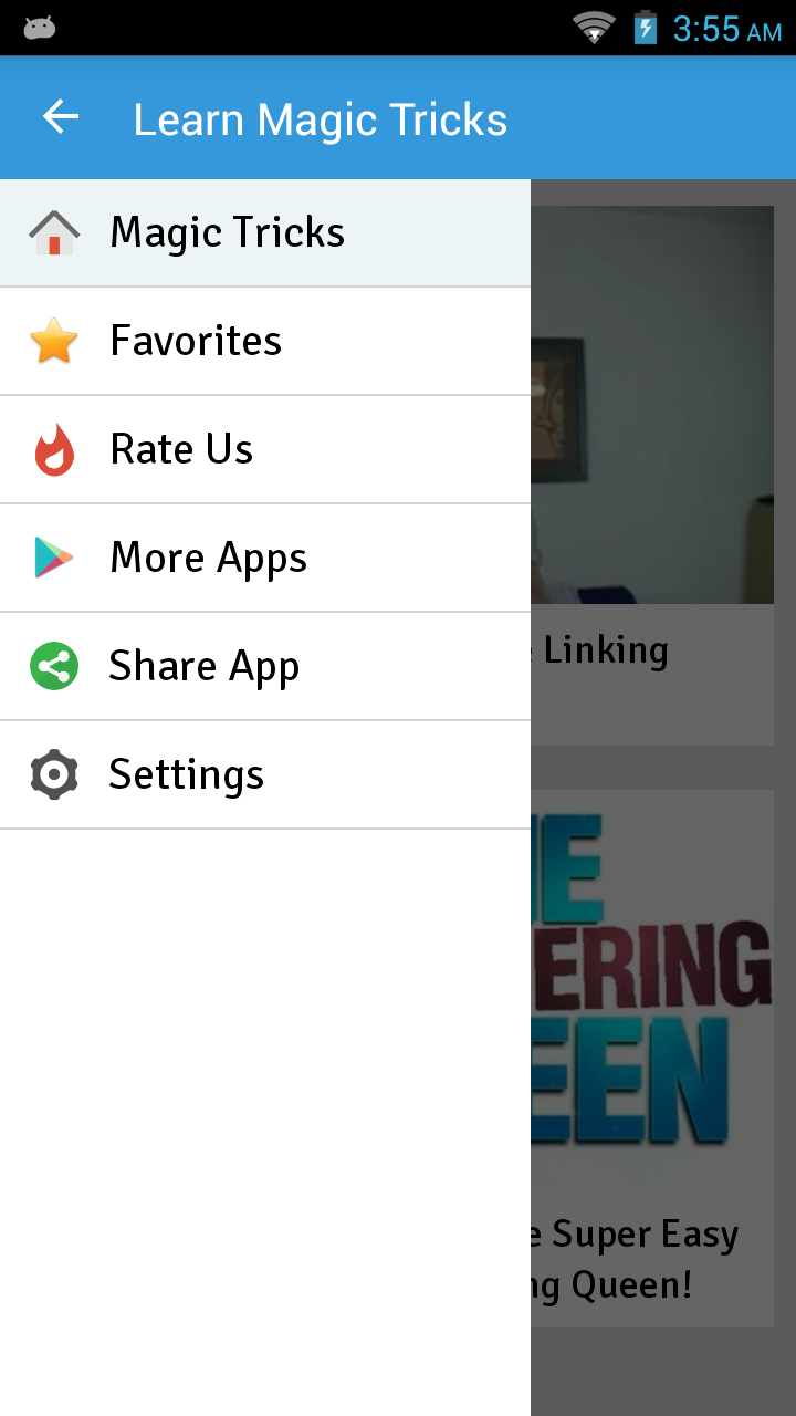 Android application Learn Magic Tricks screenshort