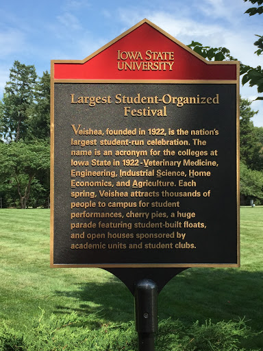 Iowa State University Largest Student-Organized Festival Veishea, founded in 1922, is the nation's largest student-run celebration.  The name is an acronym for the colleges at Iowa State in...