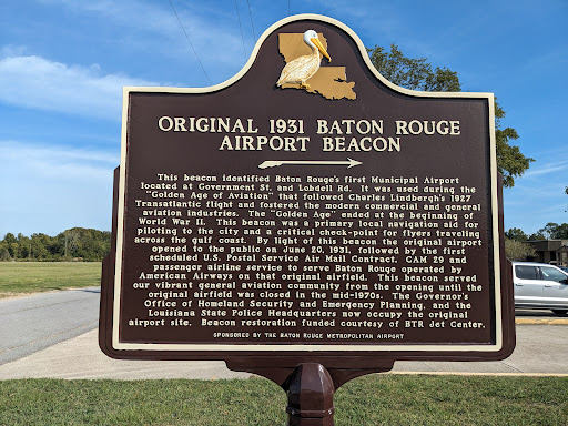 This beacon identified Baton Rouge's first Municipal Airport located at Government St. and Lobdell Rd. It was used during the "Golden Age of Aviation" that followed Charles Lindbergh's 1927...