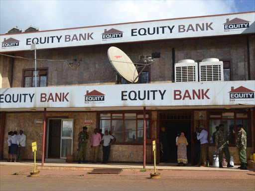 A file photo of Equity Bank Othaya Branch.