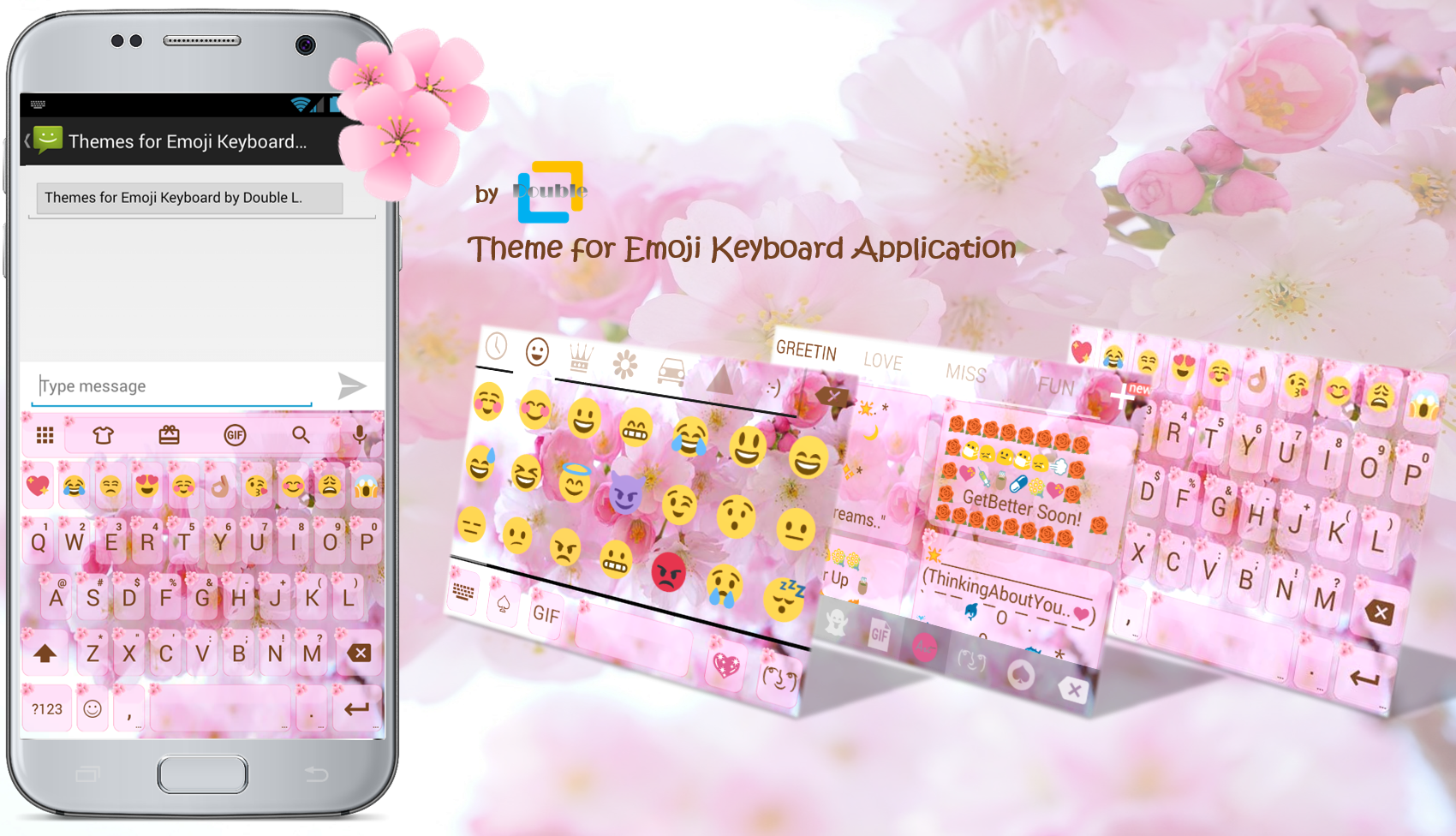 Android application Keyboard Theme Love Cherry screenshort