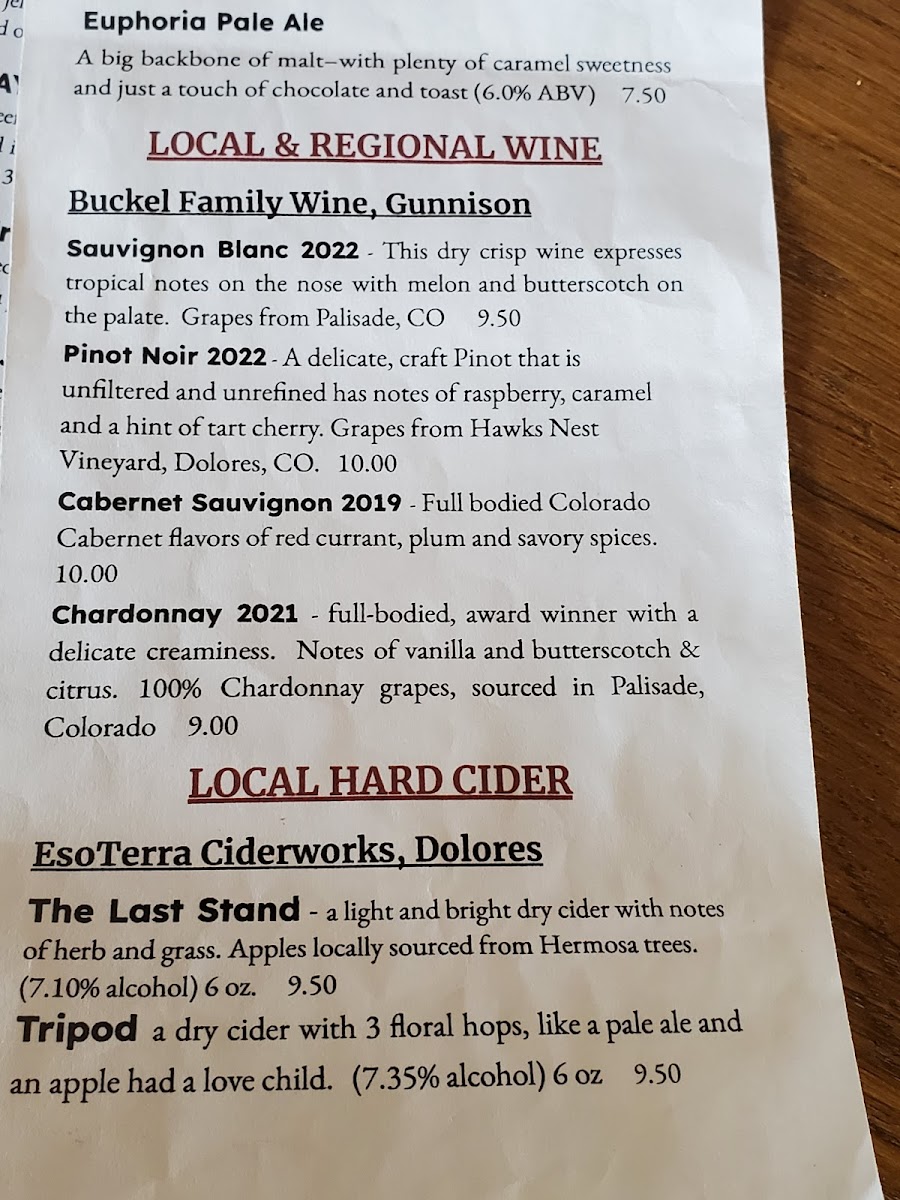 James Ranch Grill gluten-free menu