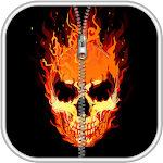 Skull Zipper Screen Lock Apk