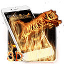 ダウンロード 3D Vitality Fire Tiger Theme をインストールする 最新 APK ダウンローダ