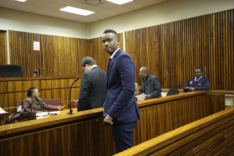 Duduzane Zuma appears at the Randburg Magistrate's Court in Johannesburg on July 12 2018.