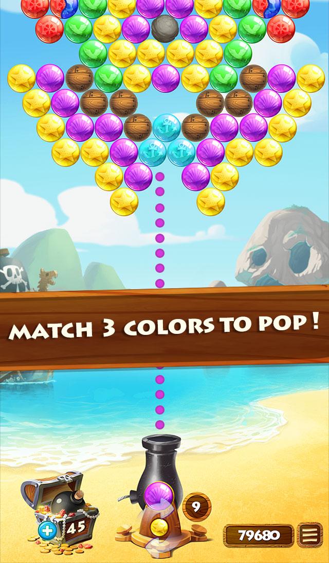 Android application Bubble Shooter Treasure screenshort